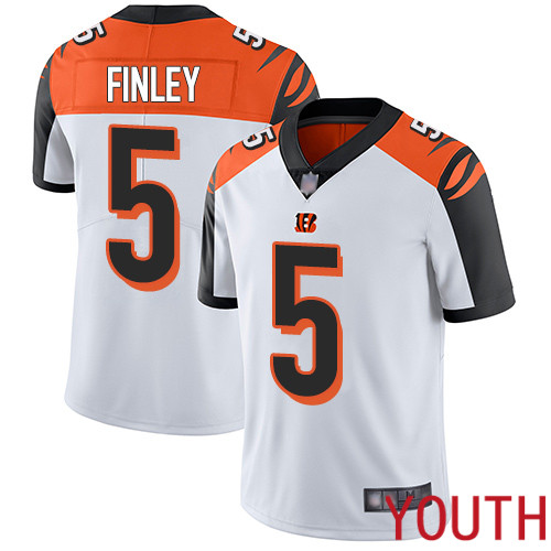 Cincinnati Bengals Limited White Youth Ryan Finley Road Jersey NFL Footballl #5 Vapor Untouchable->cincinnati bengals->NFL Jersey